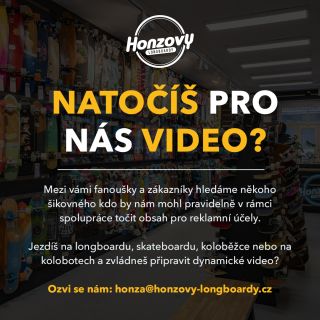 Kdo nám natočí video? 🤝🏻🎥 Mezi vámi fanoušky a zákazníky hledáme někoho šikovného kdo by nám mohl pravidelně v rámci...
